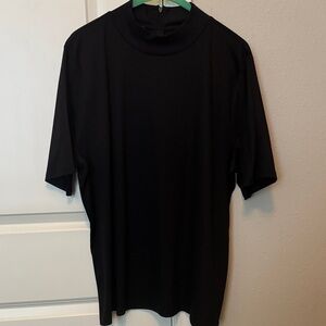 Talbots woman  Black Mockneck Blouse